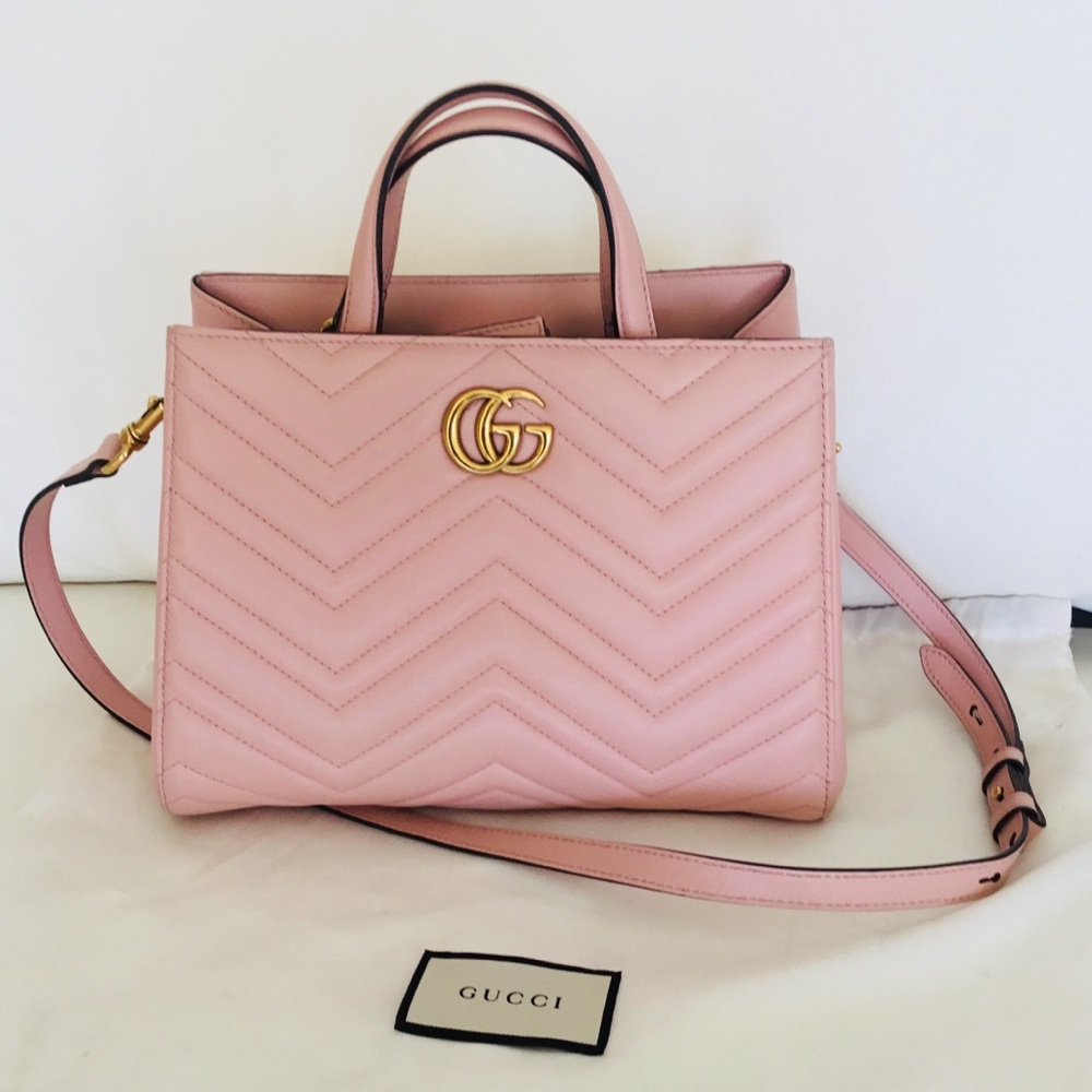 SOLD AUTHENTIC Gucci Pink Marmont Small Crossbody